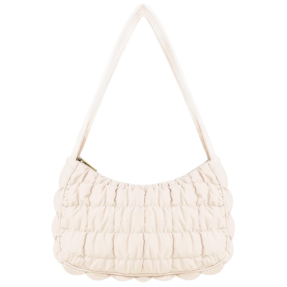 Quilted Puffer Purse for Women Crescent Bag Small Puffer Shoulder Bag Puffy Hobo Bag